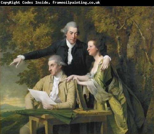 Joseph wright of derby D Ewes Coke his wife, Hannah, and his cousin Daniel Coke, by Wright,